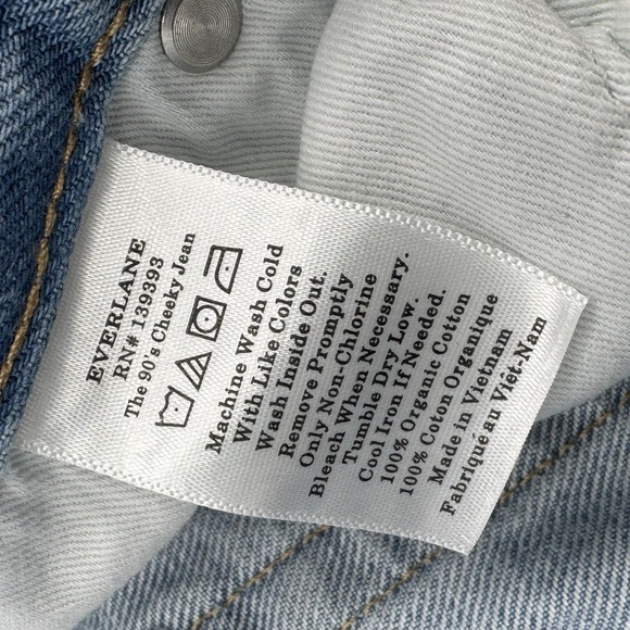 EVERLANE The Original Cheeky Straight Jeans Light Wash Denim Size 27 - Picture 10 of 16
